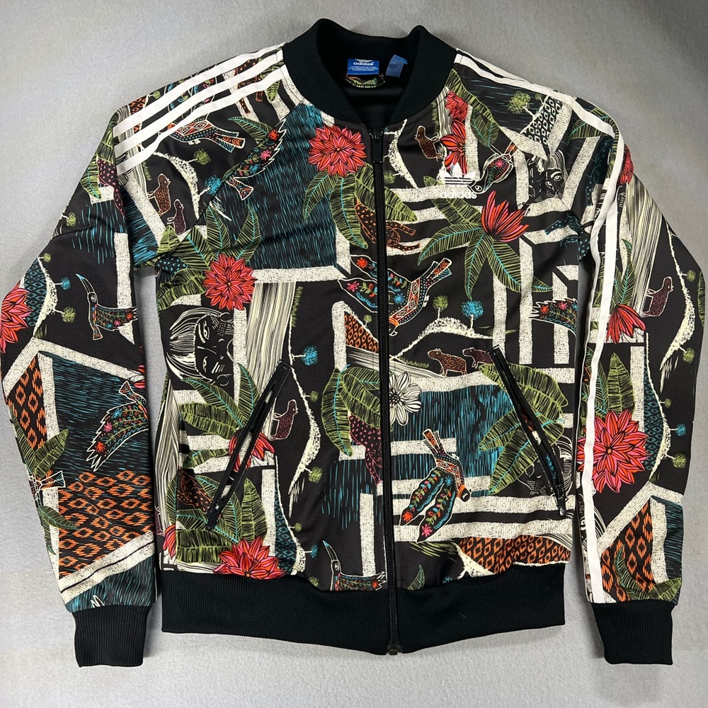 Rare Adidas Originals Jacket Adult S The Farm Xilofloresta Floral Jungle Womens